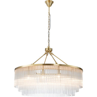 Lighting Inspirations Evangeline Large 90cm 12 Light Chandelier Satin Brass