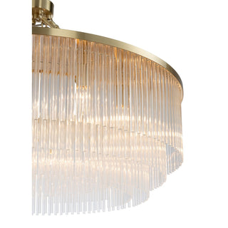 Lighting Inspirations Evangeline Large 90cm 12 Light Chandelier Satin Brass