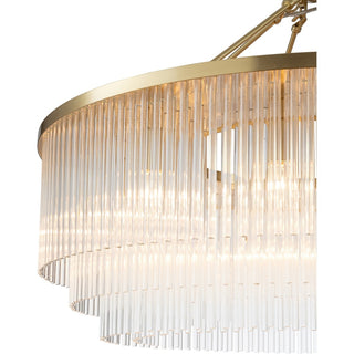 Lighting Inspirations Evangeline Large 90cm 12 Light Chandelier Satin Brass
