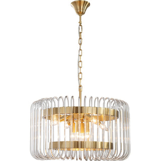 Lighting Inspirations Collette 60cm 6 Light 1 Tier Chandelier Satin Brass
