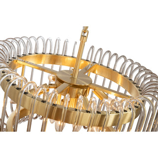 Lighting Inspirations Collette 60cm 6 Light 1 Tier Chandelier Satin Brass