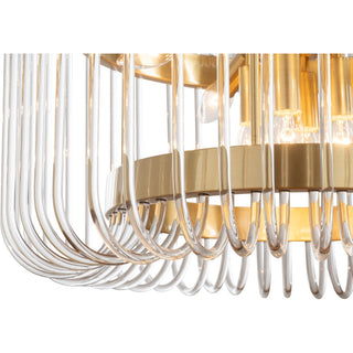 Lighting Inspirations Collette 60cm 6 Light 1 Tier Chandelier Satin Brass