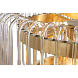 Lighting Inspirations Collette 60cm 9 Light 2 Tier Chandelier Satin Brass