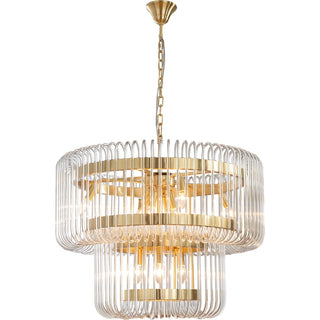 Lighting Inspirations Collette 80cm 13 Light 2 Tier Chandelier Satin Brass