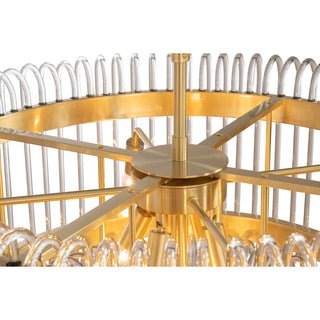 Lighting Inspirations Collette 80cm 13 Light 2 Tier Chandelier Satin Brass