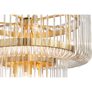 Lighting Inspirations Collette 80cm 13 Light 2 Tier Chandelier Satin Brass