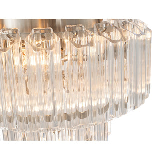 Lighting Inspirations Calista Small 32cm 4 Light 2 Tier Chandelier Brushed Nickel