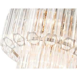 Lighting Inspirations Calista Small 32cm 4 Light 2 Tier Chandelier Brushed Nickel