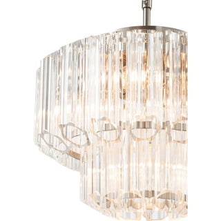 Lighting Inspirations Calista Small 32cm 4 Light 2 Tier Chandelier Brushed Nickel