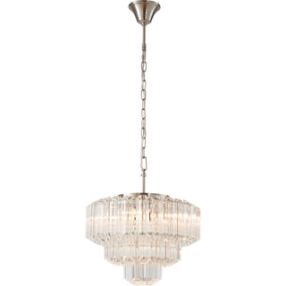 Lighting Inspirations Calista Medium 42cm 5 Light 3 Tier Chandelier Brushed Nickel