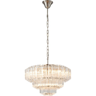 Lighting Inspirations Calista Large 50cm 7 Light 3 Tier Chandelier Brushed Nickel