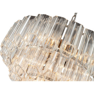 Lighting Inspirations Calista Large 50cm 7 Light 3 Tier Chandelier Brushed Nickel
