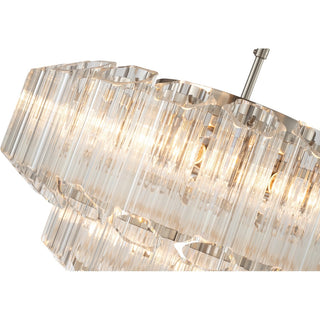 Lighting Inspirations Calista Large 50cm 7 Light 3 Tier Chandelier Brushed Nickel