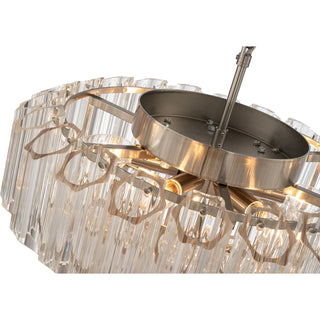 Lighting Inspirations Calista Large 50cm 7 Light 3 Tier Chandelier Brushed Nickel