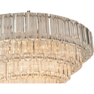Lighting Inspirations Calista Extra Large 85cm 12 Light 4 Tier Chandelier, Brushed Nickel