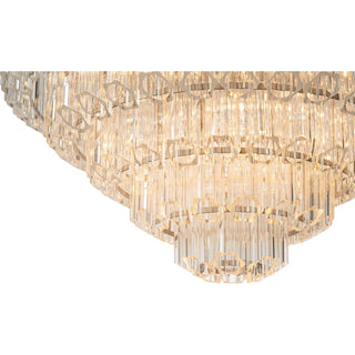 Lighting Inspirations Calista Extra Large 85cm 12 Light 4 Tier Chandelier, Brushed Nickel