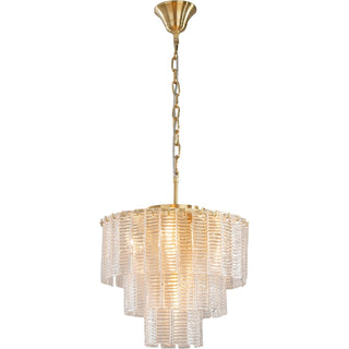 Lighting Inspirations Alara Small 40cm 3 Tier 5 Light Chandelier Satin Brass