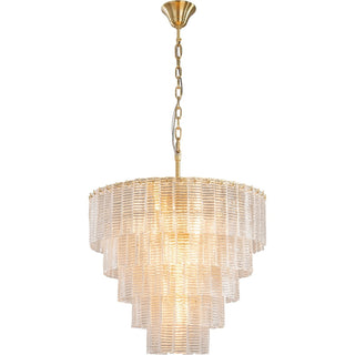 Lighting Inspirations Alara Medium 60cm 9 Light 5 Tier Chandelier Satin Brass