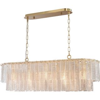 Lighting Inspirations Alara 100cm 5 Light Bench Chandelier Satin Brass