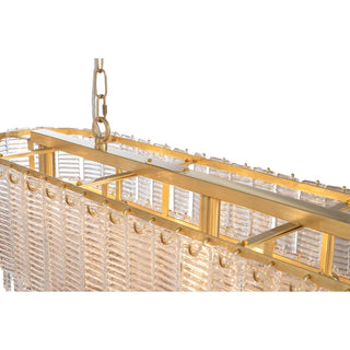 Lighting Inspirations Alara 100cm 5 Light Bench Chandelier Satin Brass