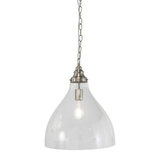 Lighting Inspirations Keys Chain Pendant Large Brushed Nickel Clear