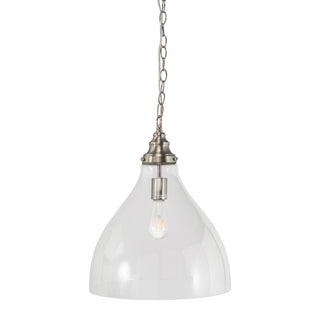 Lighting Inspirations Keys Chain Pendant Large Brushed Nickel Clear