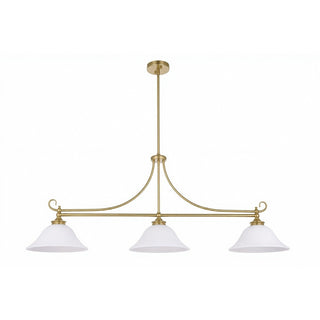 Lighting Insprirations Dallas 3 Light Bench Pendant Satin Brass