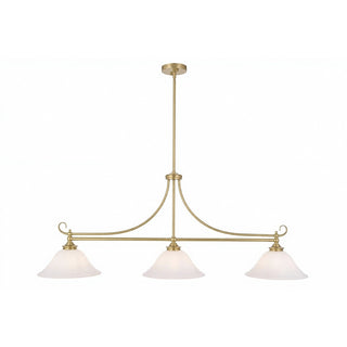 Lighting Insprirations Dallas 3 Light Bench Pendant Satin Brass