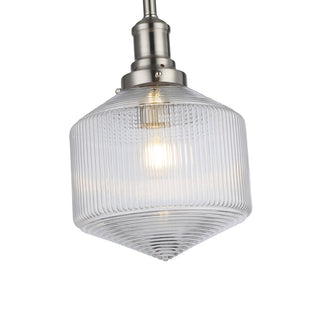 Lighting Inspirations Jefferson Small Rod Pendant Clear Brushed Nickel