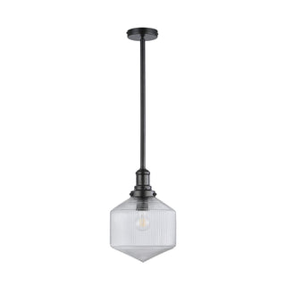 Lighting Inspirations Jefferson Small Rod Pendant Clear Matte Black