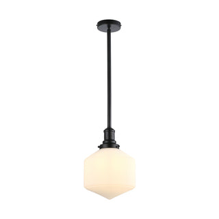Lighting Inspirations Jefferson Large Rod Pendant Opal Matte Matte Black