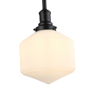 Lighting Inspirations Jefferson Large Rod Pendant Opal Matte Matte Black