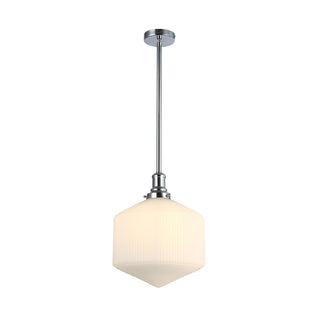 Lighting Inspirations Jefferson Large Rod Pendant Opal Matte Chrome