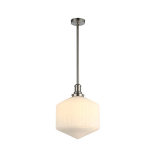 Lighting Inspirations Jefferson Large Rod Pendant Opal Matte Brushed Nickel