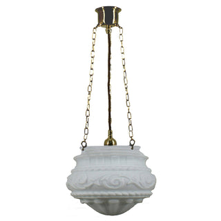Lighting Inspirations Premier 12'' Opal Matte On 3 Chain Suspension Polished Brass
