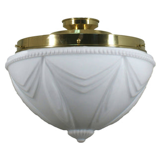 Lighting Inspirations Empire 14'' Opal Matte Batten Fix Polished Brass