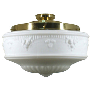 Lighting Inspirations Senator 14'' Opal Matte Batten Fix Polished Brass