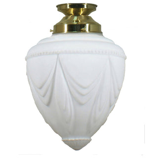Lighting Inspirations Empire 8'' Opal Matte Batten Fix Polished Brass