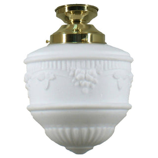 Lighting Inspirations Senator 8'' Opal Matte Batten Fix Polished Brass