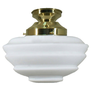 Lighting Inspirations Cannes Opal Matte Batten Fix Polished Brass