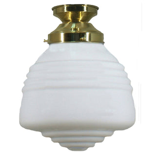 Lighting Inspirations Domec Opal Matte Batten Fix Polished Brass