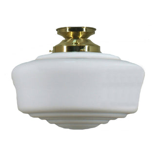 Lighting Inspirations Moulins Opal Matte Batten Fix Polished Brass