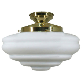 Lighting Inspirations Chateau Opal Matte Batten Fix Polished Brass