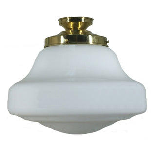 Lighting Inspirations Lincoln Opal Matte Batten Fix Polished Brass