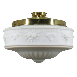Lighting Inspirations Senator 11'' Opal Matte Batten Fix Polished Brass