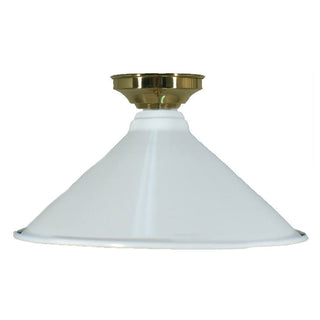 Lighting Inspirations Edwardian 250mm White Batten Fix Polished Brass