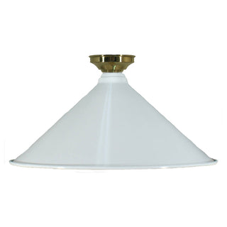 Lighting Inspirations Edwardian 390mm White Batten Fix Polished Brass
