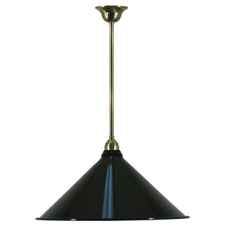 Lighting Inspirations Edwardian 390mm Black On Rod Set 1/2'' 1/2Mt Polished Brass