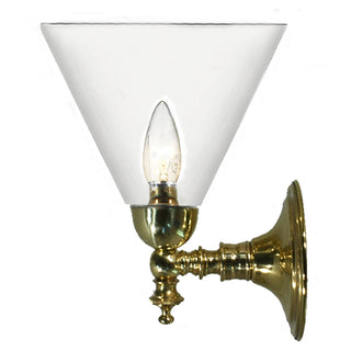 Lighting Inspirations Koscina Wall Light Polished Brass With Cono Clear