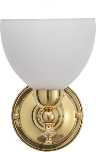 Lighting Inspirations Koscina Wall Light Polished Brass With Decatron Opal Matte